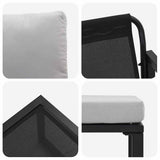 vidaXL Tuinmeubelen 4 pcs 2-Aantal zitplaatsen Lichtgrijs Polyester