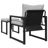 vidaXL Tuinmeubelen 4 pcs 2-Aantal zitplaatsen Lichtgrijs Polyester