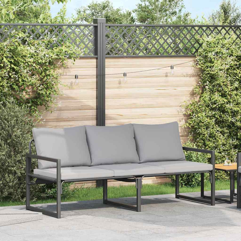 vidaXL Tuinmeubelen 4 pcs 2-Aantal zitplaatsen Lichtgrijs Polyester