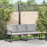 vidaXL Tuinmeubelen 4 pcs 2-Aantal zitplaatsen Lichtgrijs Polyester