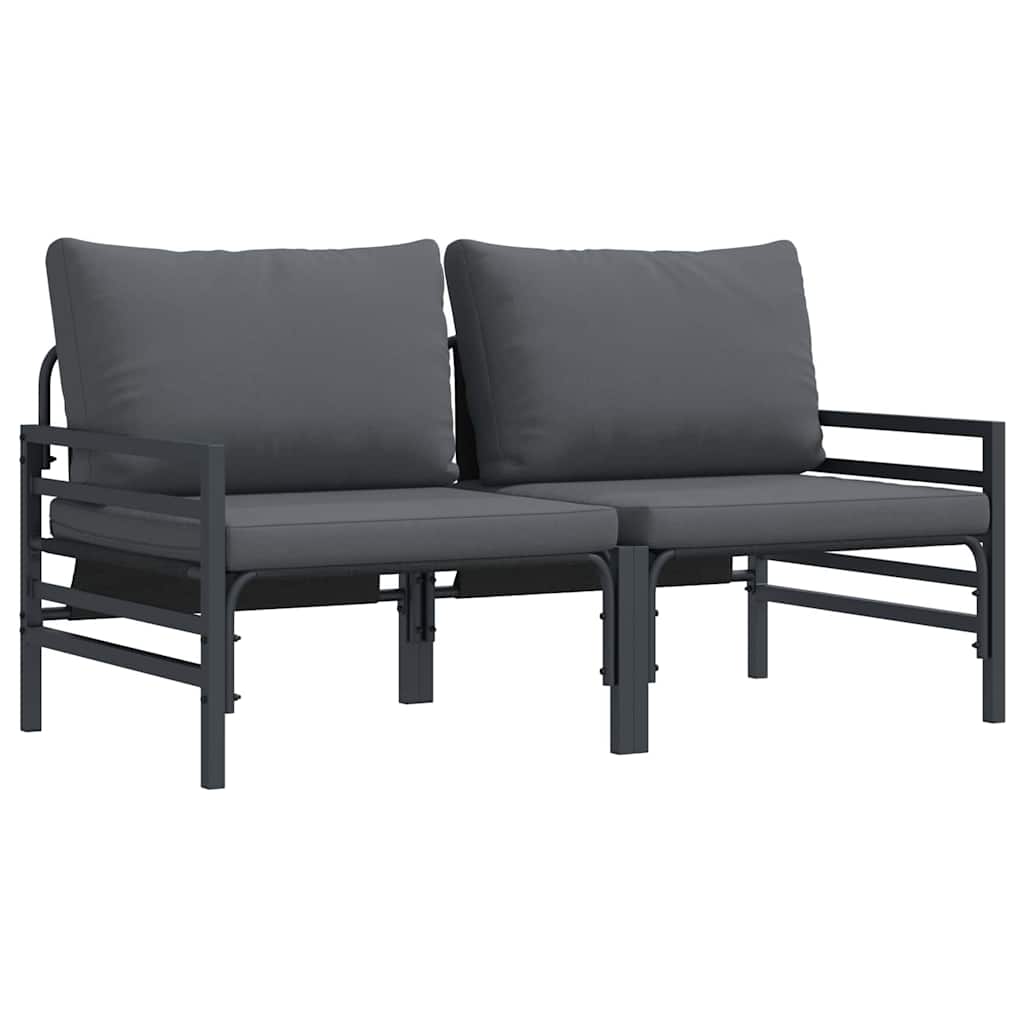 vidaXL Buiten Meubilair 2 pcs Antraciet 80 x 80 x 71 cm Staal