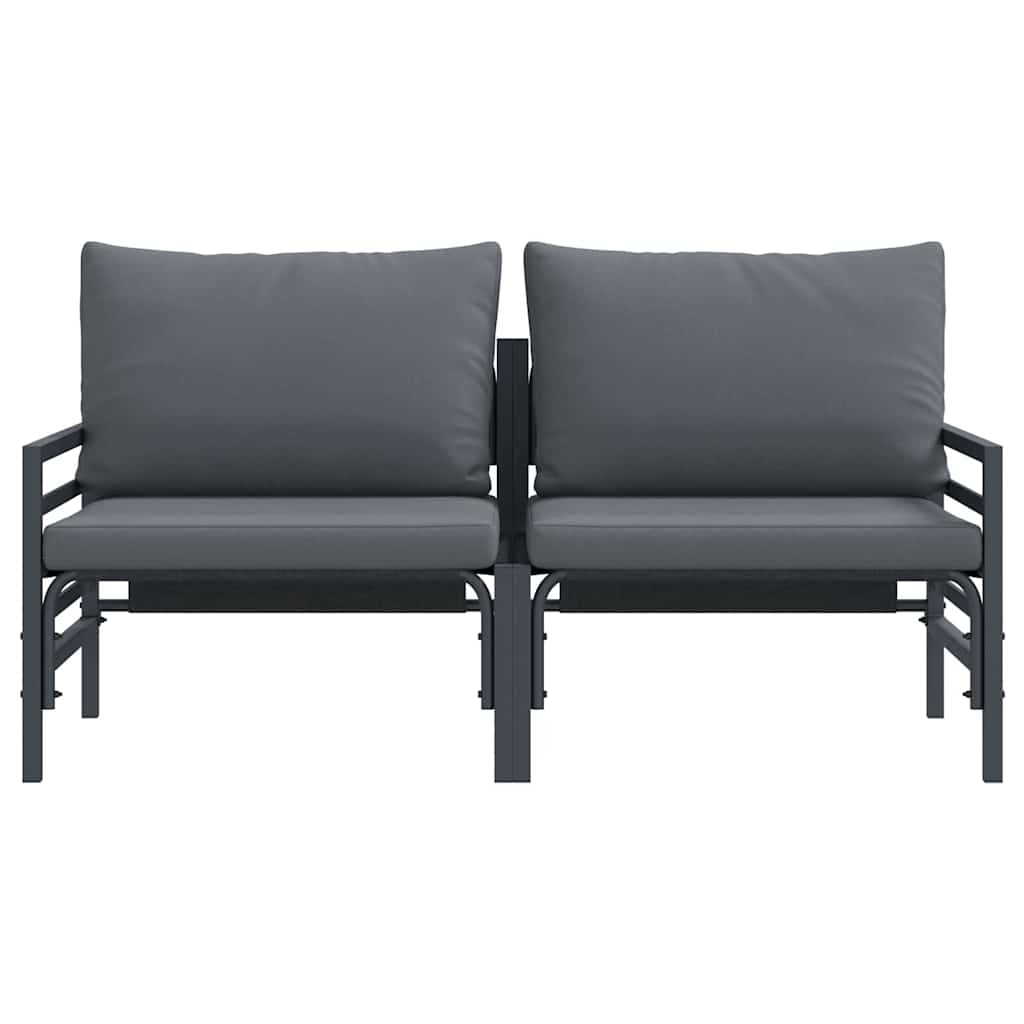 vidaXL Buiten Meubilair 2 pcs Antraciet 80 x 80 x 71 cm Staal
