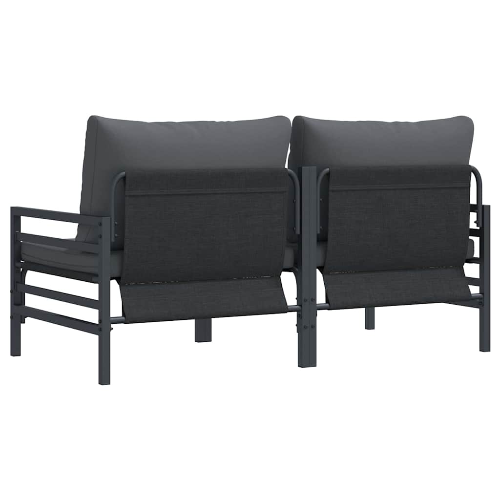 vidaXL Buiten Meubilair 2 pcs Antraciet 80 x 80 x 71 cm Staal