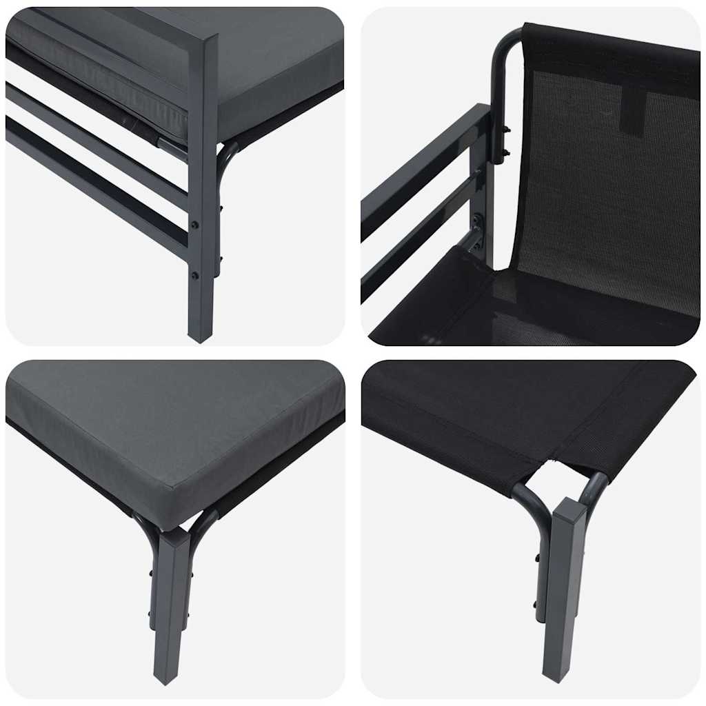 vidaXL Buiten Meubilair 2 pcs Antraciet 80 x 80 x 71 cm Staal