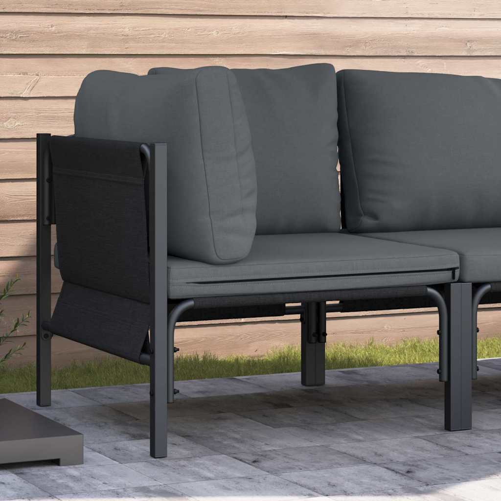 vidaXL Buiten Meubilair 2 pcs Antraciet 80 x 80 x 71 cm Staal