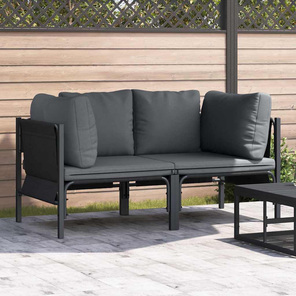 vidaXL Buiten Meubilair 2 pcs Antraciet 80 x 80 x 71 cm Staal