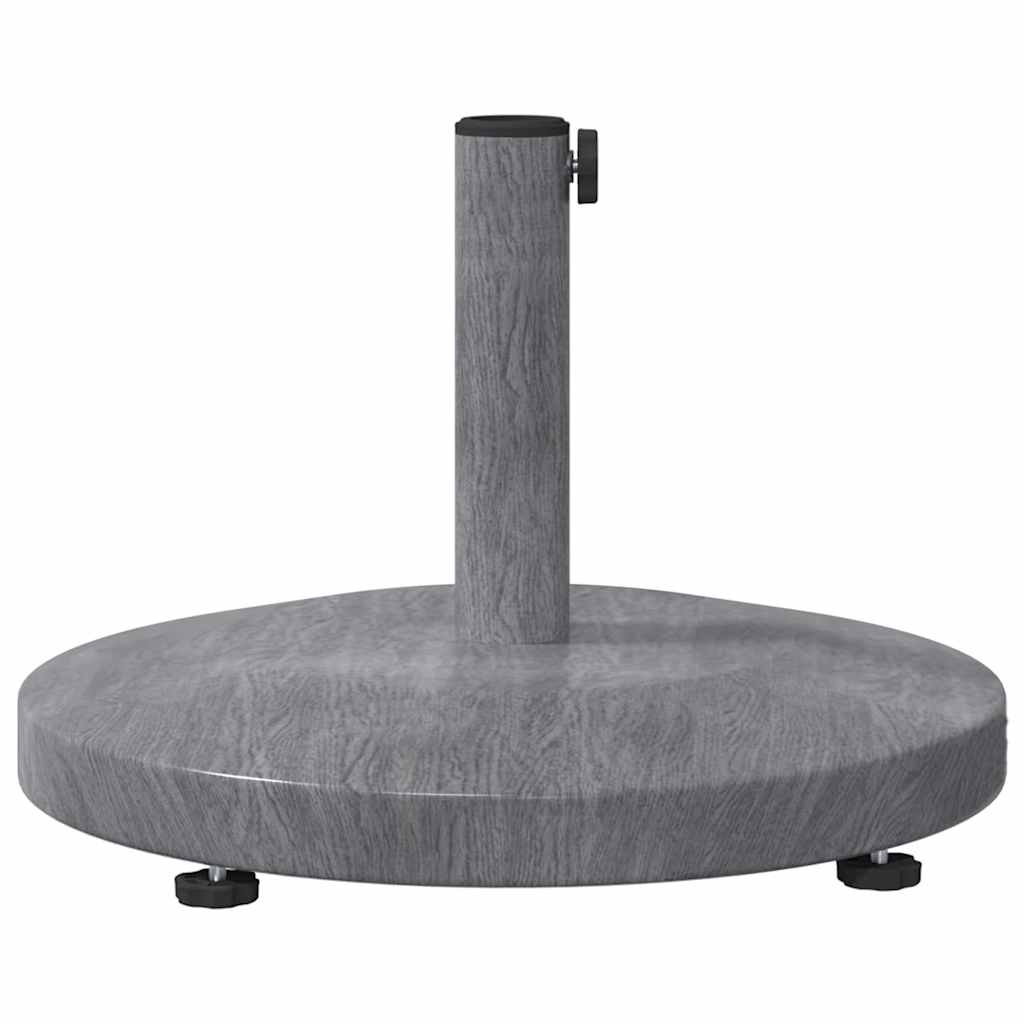 vidaXL Parasolvoet Donkergrijze Houtlook 48 x 48 x 32 cm