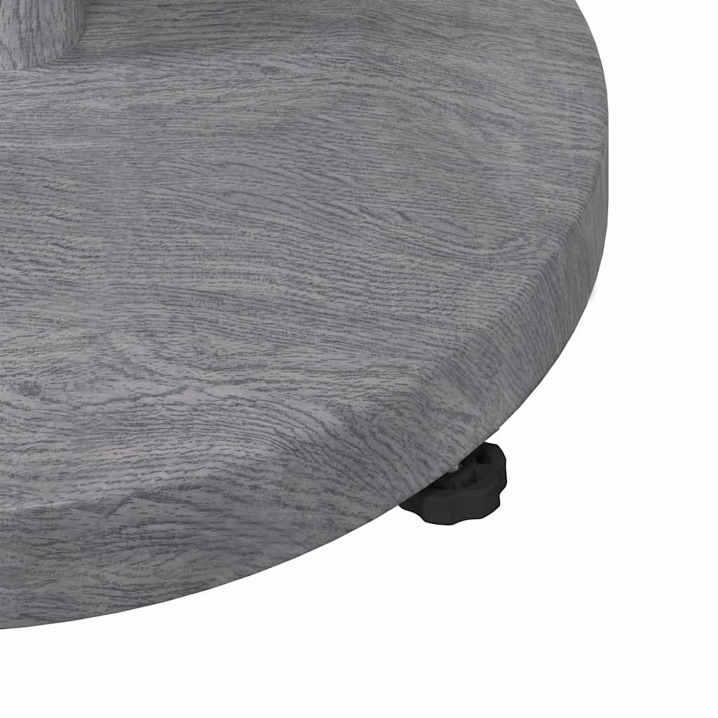 vidaXL Parasolvoet Donkergrijze Houtlook 48 x 48 x 32 cm