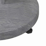 vidaXL Parasolvoet Donkergrijze Houtlook 48 x 48 x 32 cm