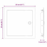 vidaXL Access Panel 2 pcs Wit 23 x 23 x 3 cm Staal