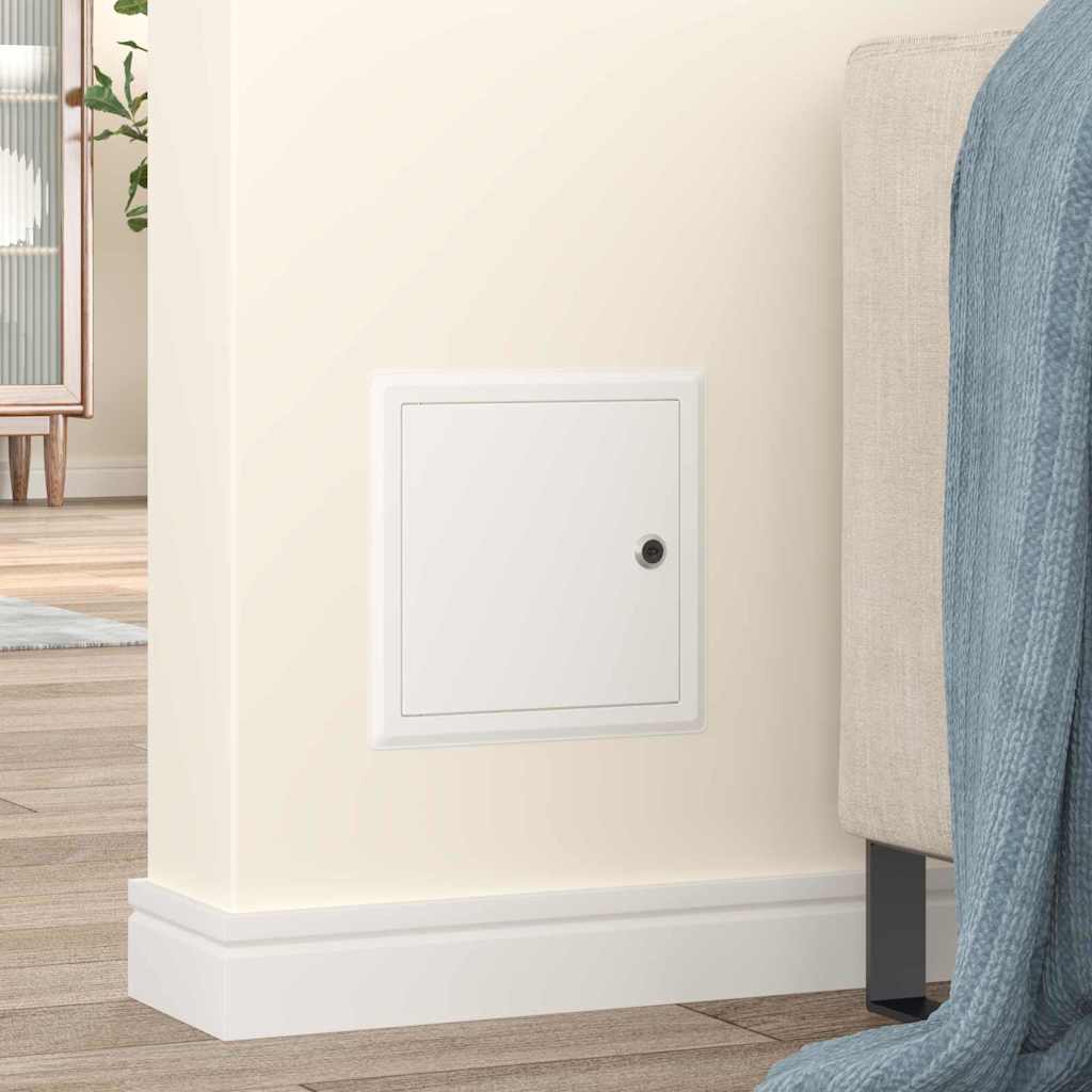 vidaXL Access Panel 2 pcs Wit 23 x 23 x 3 cm Staal