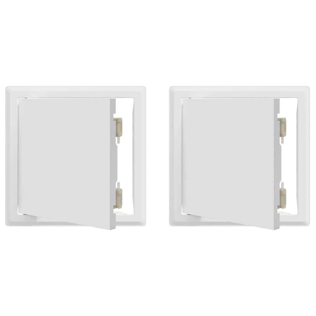 vidaXL Access Panel 2 pcs Wit 23 x 23 x 3 cm Staal