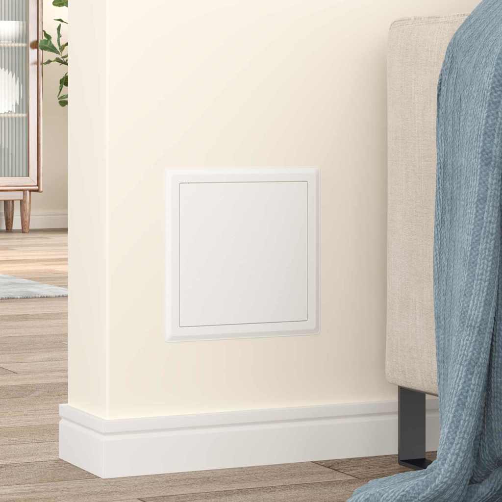 vidaXL Access Panel 2 pcs Wit 23 x 23 x 3 cm Staal