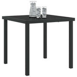 vidaXL Tuin Tafel Zwart 80 x 80 x 73 cm Metaal