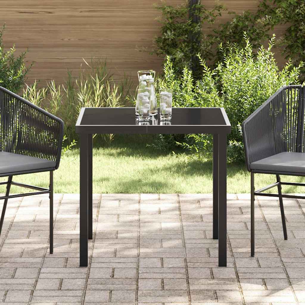 vidaXL Tuin Tafel Zwart 80 x 80 x 73 cm Metaal