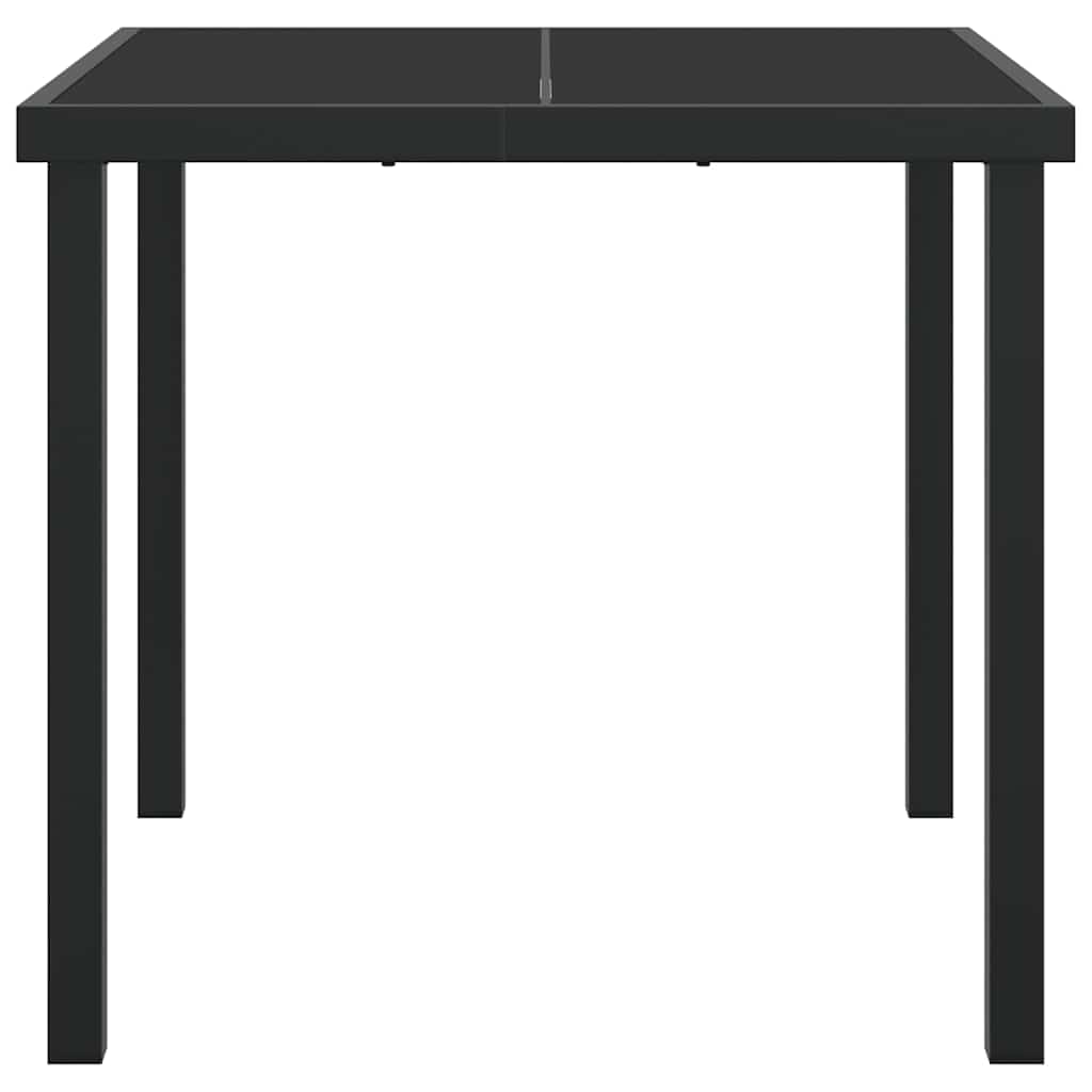 vidaXL Tuin Tafel Zwart 80 x 80 x 73 cm Metaal