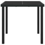 vidaXL Tuin Tafel Zwart 80 x 80 x 73 cm Metaal