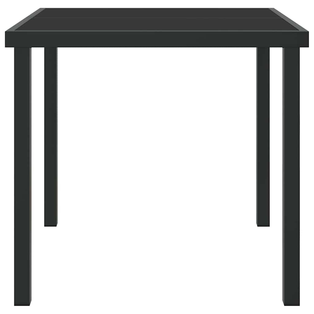 vidaXL Tuin Tafel Zwart 80 x 80 x 73 cm Metaal