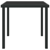 vidaXL Tuin Tafel Zwart 80 x 80 x 73 cm Metaal