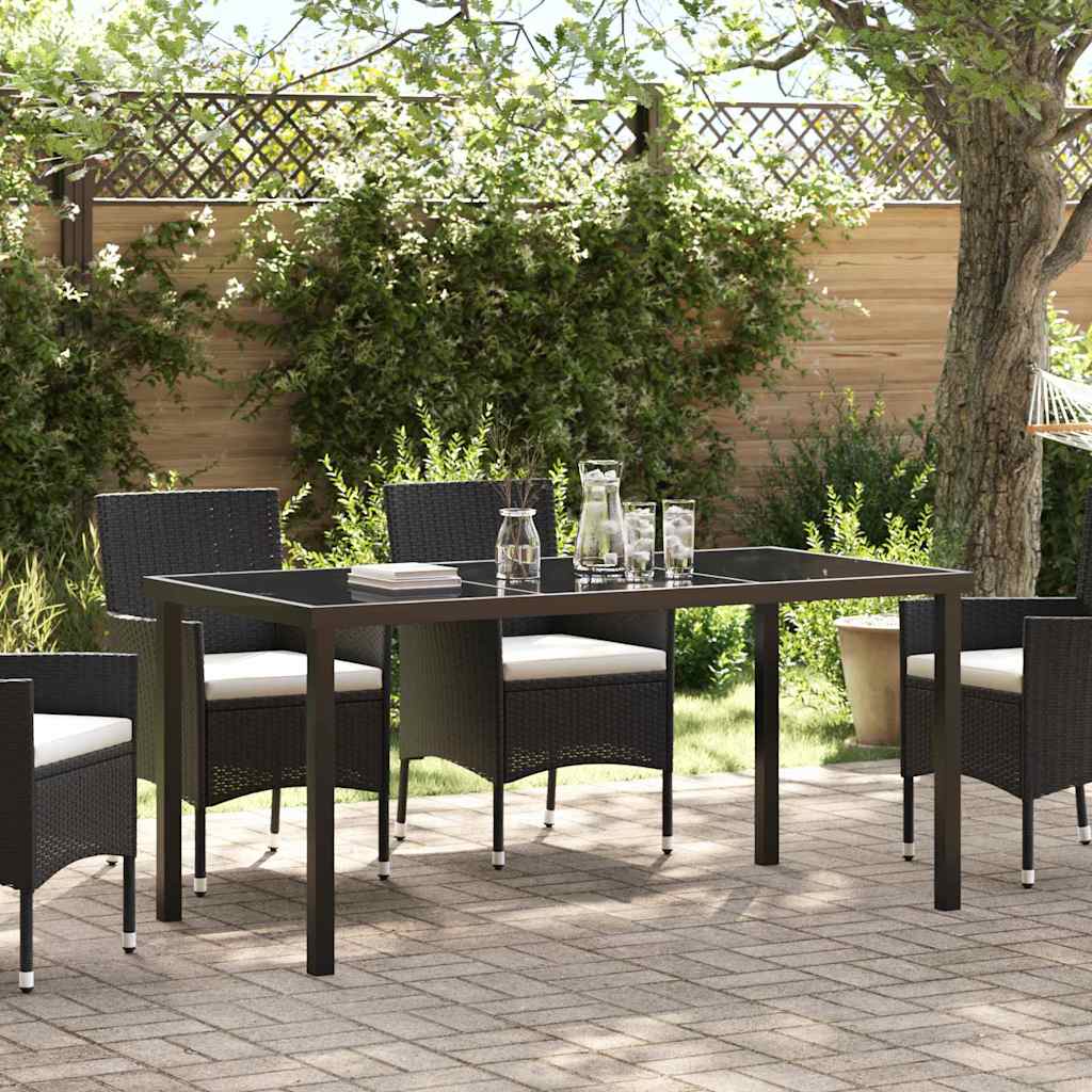 vidaXL Tuin Tafel Zwart 80 x 80 x 73 cm Metaal