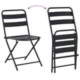 vidaXL Tuin Bistro Set 3 pcs Antraciet Staal