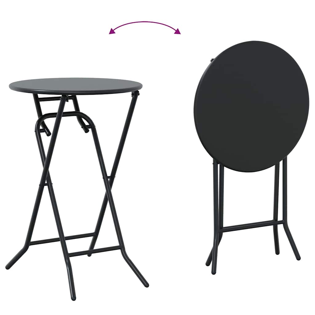 vidaXL Tuin Bistro Set 3 pcs Antraciet Staal