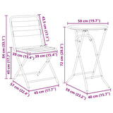 vidaXL Tuin Bistro Set 3 pcs Antraciet Staal