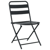 vidaXL Tuin Bistro Set 3 pcs Antraciet Staal