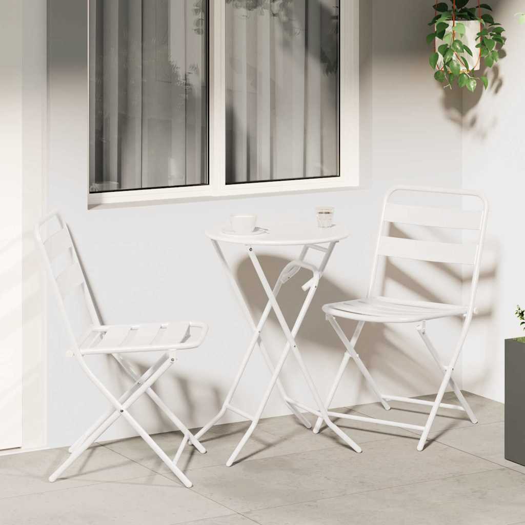vidaXL Tuin Bistro Set 3 pcs Antraciet Staal