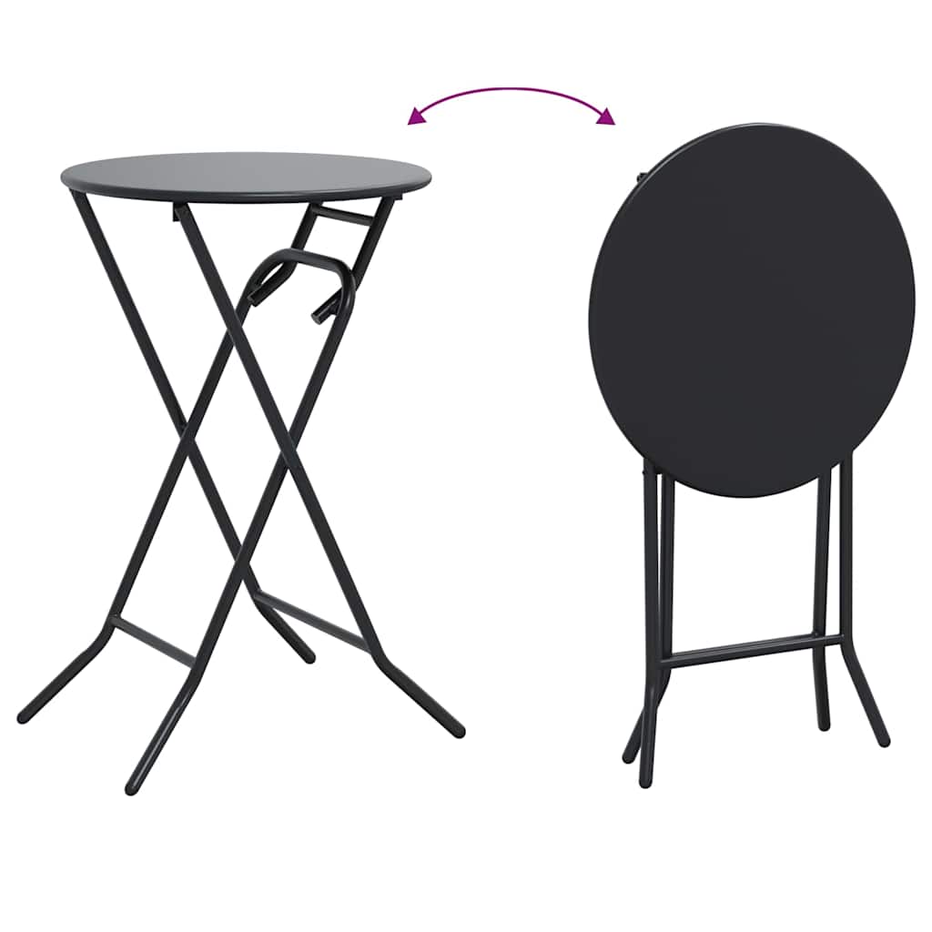 vidaXL Tuin Tafel Antraciet 50 x 50 x 72 cm Metaal