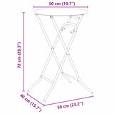 vidaXL Tuin Tafel Antraciet 50 x 50 x 72 cm Metaal