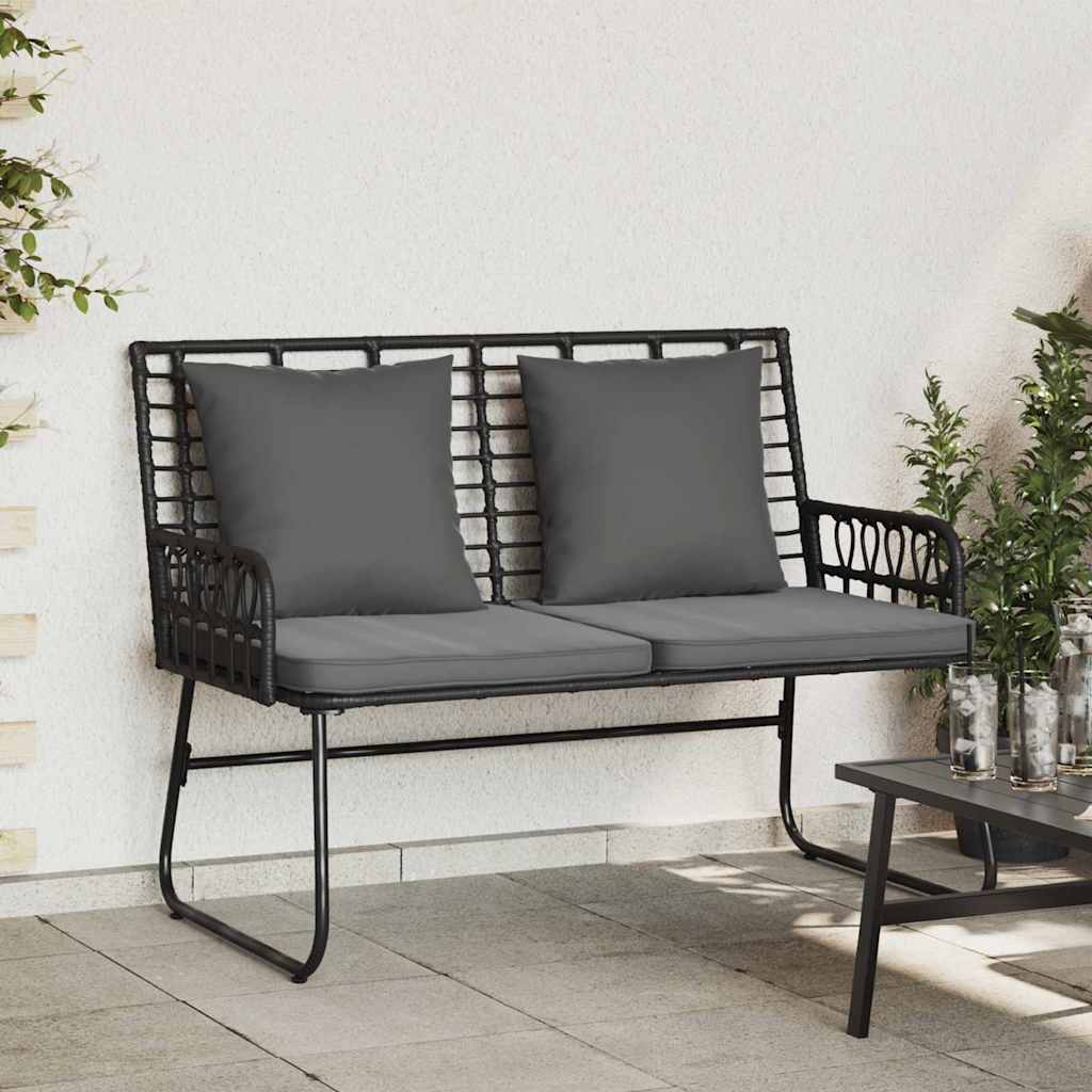 vidaXL Tuin Eettafel Set 3 pcs Zwart en Anthraciet poly rattan