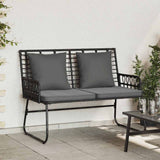 vidaXL Tuin Eettafel Set 3 pcs Zwart en Anthraciet poly rattan