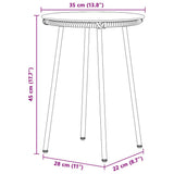 vidaXL Tuin Eettafel Set 3 pcs Zwart en Anthraciet poly rattan