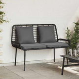 vidaXL Tuin Eettafel Set 3 pcs Zwart en Anthraciet poly rattan