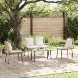 vidaXL Tuin Eettafel Set 3 pcs Zwart en Anthraciet poly rattan