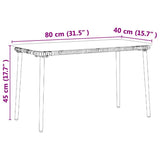 vidaXL Tuin Tafel Zwart 80 x 40 x 45 cm poly rattan