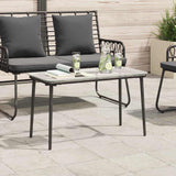 vidaXL Tuin Tafel Zwart 80 x 40 x 45 cm poly rattan