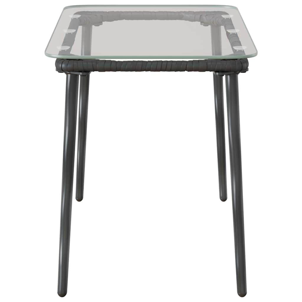 vidaXL Tuin Tafel Zwart 80 x 40 x 45 cm poly rattan