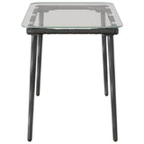 vidaXL Tuin Tafel Zwart 80 x 40 x 45 cm poly rattan