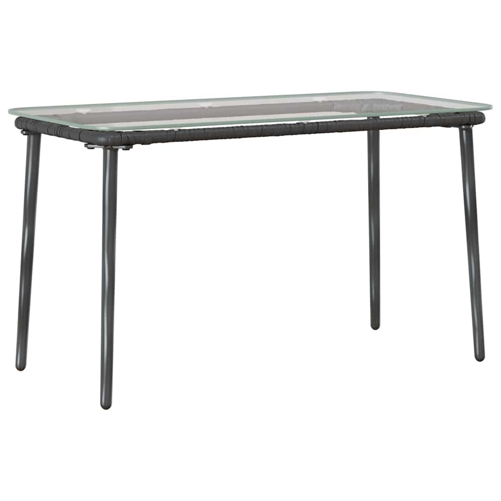 vidaXL Tuin Tafel Zwart 80 x 40 x 45 cm poly rattan