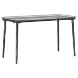 vidaXL Tuin Tafel Zwart 80 x 40 x 45 cm poly rattan