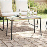 vidaXL Tuin Tafel Zwart 80 x 40 x 45 cm poly rattan