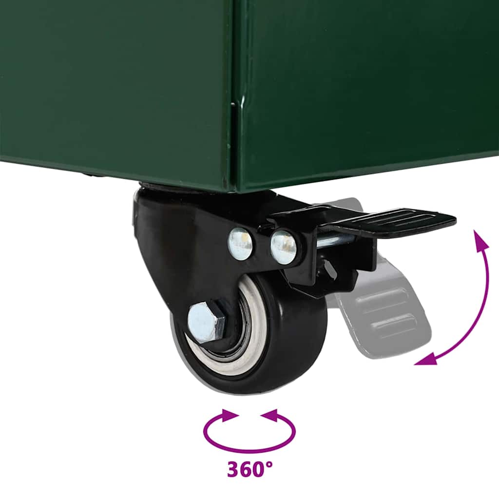 vidaXL Parasolvoet Groen 45 x 45 x 45 cm Staal