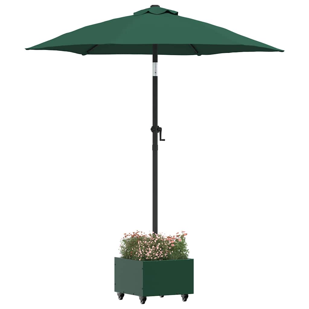 vidaXL Parasolvoet Groen 45 x 45 x 45 cm Staal