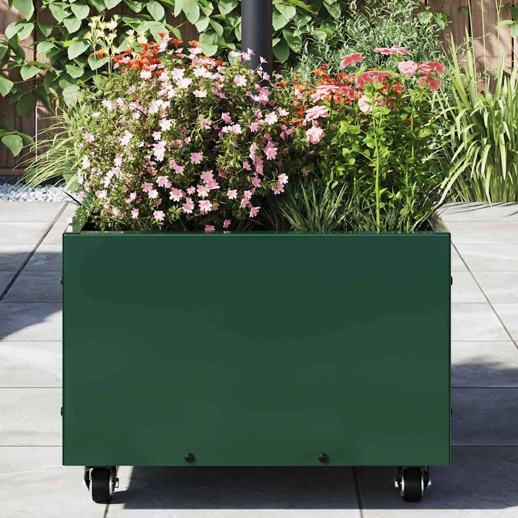 vidaXL Parasolvoet Groen 45 x 45 x 45 cm Staal