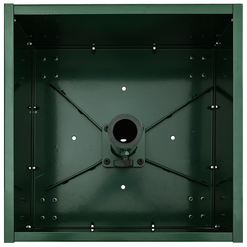 vidaXL Parasolvoet Groen 45 x 45 x 45 cm Staal