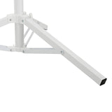 vidaXL Parasol Base White Steel for 25-32 mm Pole