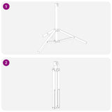 vidaXL Parasol Base White Steel for 25-32 mm Pole