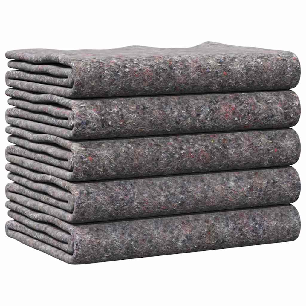 vidaXL Verhuisdekens 5 pcs Grijs 150 x 200 cm Stof